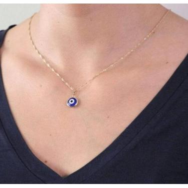 Imagem de Colares Colar Gargantilha Feminino/ Masculino Pingente Cruz Fé Vida Pé