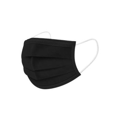 Imagem de Máscara Descartável Tripla Camada Preta Máxima Proteção Para - Pro Mas