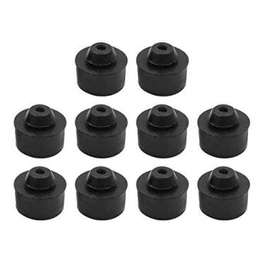 Imagem de X AUTOHAUX Amortecedor de bloco de borracha preta para capô de porta-malas de porta de carro 18 x 15 mm 10 peças