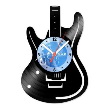 Imagem de Relógio De Parede Disco Vinil Música - Guitarra - VMU-073 - Modernarte
