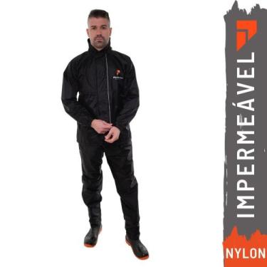 Imagem de Capa De Chuva Motoqueiro Motoboy Unissex Nylon Full Com Gola e Capuz P