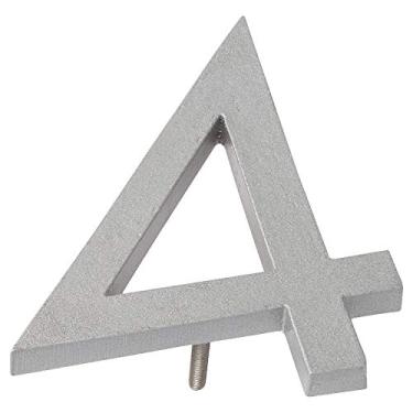 Imagem de Montague Metal Products MHN-12-4-F-SR1 Número de casa flutuante, 30,5 x 25,5 x 1 cm, prata