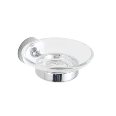 Imagem de Telca Saboneteira Redonda Para Banheiro Porta Sabonete De Parede Aço Inox Cromada