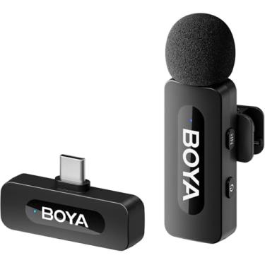 Imagem de Boya BY-V10 Sistema de microfone sem fio omnidirecional de 2,4 ghz com transmissor e re...