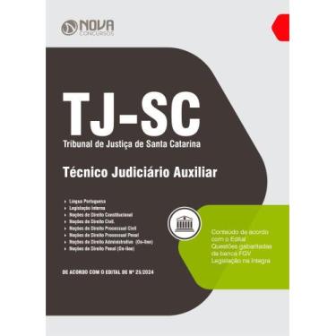 Imagem de Apostila TJ-SC 2024 - Técnico Judiciário Auxiliar - Nova Concursos