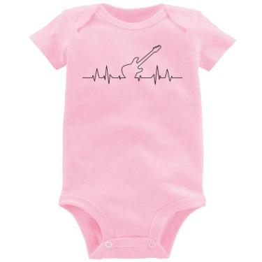 Imagem de Body Bebê Guitarra Batimentos Cardíacos - Foca na Moda, Rosa bebê, G