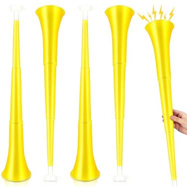 Imagem de Sosation Buzina De Estádio Dobrável De 4 Peças De 24 Polegadas Vuvuzela Buzina De Trompete De Plástico Buzina De Sopro Para Eventos Esportivos Jogos De Formatura Esportes Escolares Suprimentos Para Fe