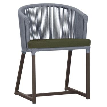 Imagem de Cadeira De Jantar Noronha Alumínio Marrom E13 Trama Original Prata