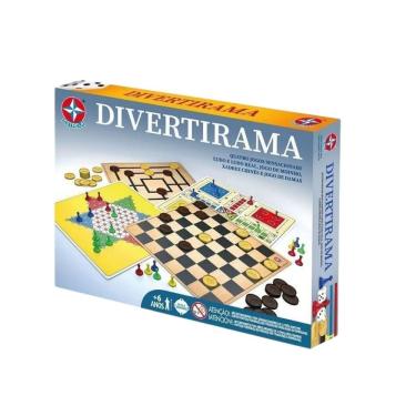 Imagem de Jogo De Tabuleiro Divertirama 4 Jogos Em 1 - Estrela