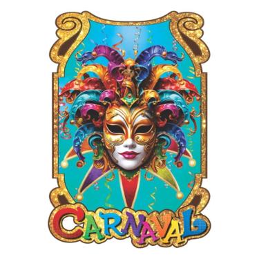 Imagem de Painel De Festa Carnaval Arlequim Colorido - 50x70cm