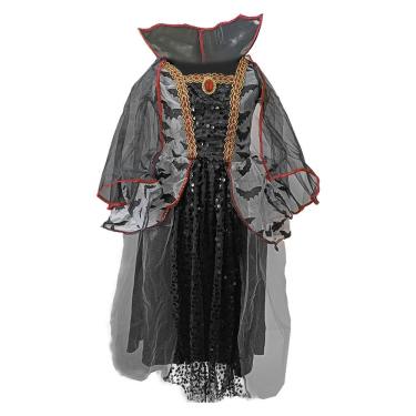 Imagem de Fantasia Princesa Morceguinho Infantil Com Vestido E Tiara Tamanho M