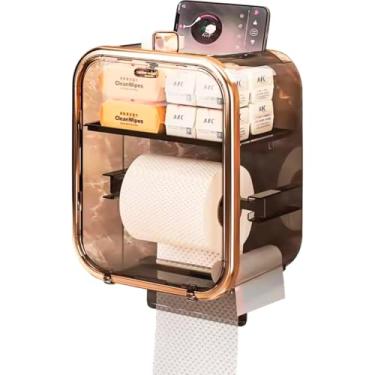 Imagem de Caixa Porta Papel Higiênico De Parede Compacto Trava