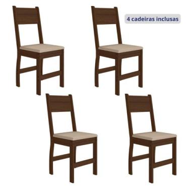 Imagem de Kit 4 Cadeiras de Jantar MDF Milano - Poliman Móveis