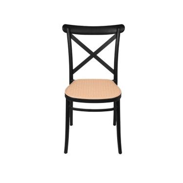 Imagem de Cadeira Or-1146 Em Pp Com Tom De Palha No Assento Or Design Preto