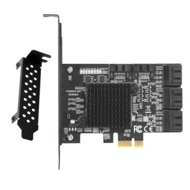 Imagem de Placa de expansão SATA 3.0 PCI Express PCI-E controlador 6G adaptador para HDD, acessório de 8 portas