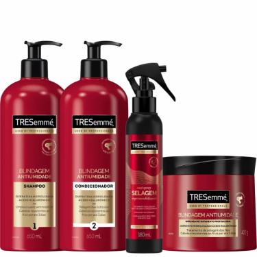Imagem de Kit Tresemmé Blindagem Antiumidade Shampoo + Condicionador + Coat + Máscara de Tratamento