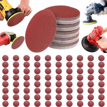 Imagem de 80 X Lixas Disco Grão Liso 125mm 5 Pol. Lixadeira Politriz KaQi - Maga