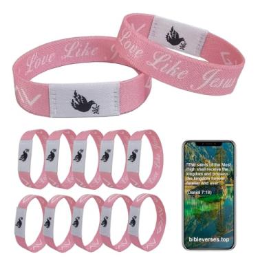 Imagem de WENSUNNIE Pacote com 10 pulseiras diárias com versículo da Bíblia, pulseiras Jesus WWJD, pulseiras cristãs usáveis, versículo bíblico inspirador presentes para homens, mulheres e meninas, One Size