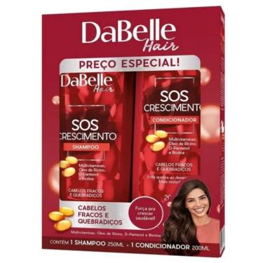 Imagem de Kit Shampoo e Condicionador SOS Crescimento Dabelle Óleo de Rícino Vitaminas