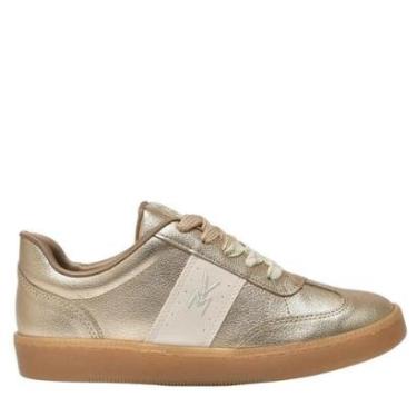 Imagem de Tênis Via Marte Feminino Casual 213-010 Dourado/Creme-Feminino