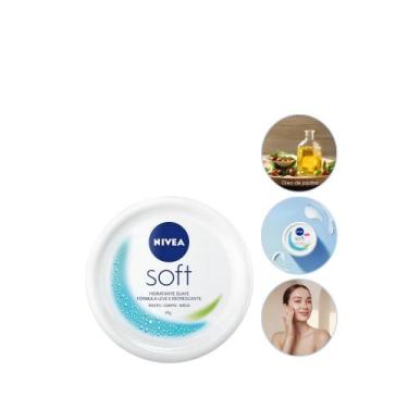Imagem de Creme Hidratante Profundo Suave, Leve Nívea Soft 98g, Sem fragrância, 