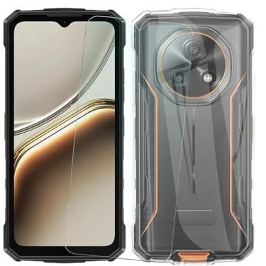 Imagem de NEOYUKL Capa para celular Doogee Fire 7, 【6,56"】 Protetor de tela 【1 unidade】, capa de proteção contra choques à prova de choque transparente