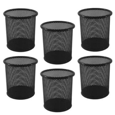 Imagem de Kit 6 Porta Lápis Caneta Organizador Escritório Mesa Treco clip - Pret