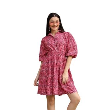 Imagem de DHRUVI TRENDZ Mulher WD-1011 DP-D-WD-1003, Cinza: vermelho, P