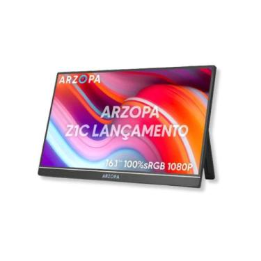 Imagem de Monitor Portátil Ultra Slim Fino Ips Arzopa Z1c Gamer 16.1 Polegadas 1