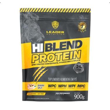 Imagem de Hi Blend Protein Concentrado 900g Leader Nutrition Sabor Banana Slipt,
