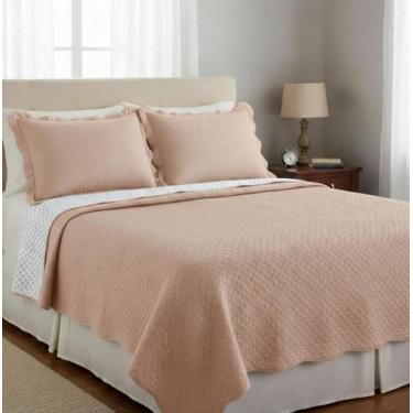 Imagem de Kit Cobre Leito Colcha Solteiro Casal Queen King Dupla Face Casa Dona,