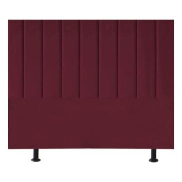 Imagem de Cabeceira Estofada Cama Box Queen 160 Cm Sophia Carla Suede Bordô
