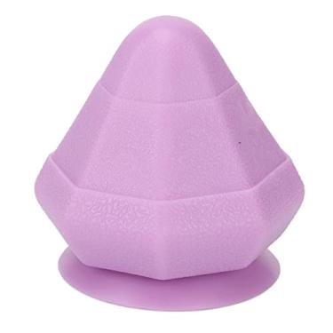 Imagem de Bola de cone de massagem portátil para liberação miofascial de tecido profundo, ferramenta de relaxamento muscular de silicone com base de sucção roxa