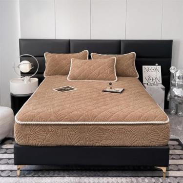 Imagem de Capa de colchão antiderrapante engrossada com elástico e bordas elásticas, protetor respirável à prova de poeira para café solteiro/casal/queen/king size |||180 x 200 cm/(70 x 79 polegadas)