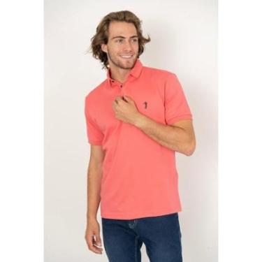 Imagem de Camisa Polo Aleatory Lisa Algodão Pima Coral Claro-Masculino