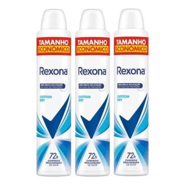 Imagem de Kit C/3 Desodorante Rexona Cotton Dry 200ml