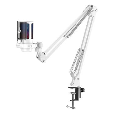 Imagem de Microfone Gamer Rise Mode Elite 08 com Suporte de Mesa, RGB, USB-C, - RM-ME-08-W-Unissex