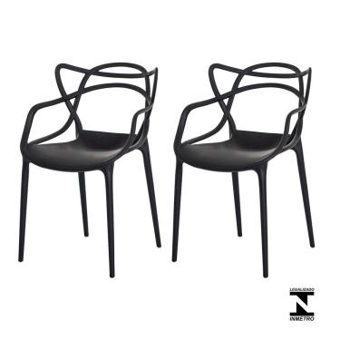 Imagem de Kit 2 Cadeiras Allegra Preta Sala Cozinha Jantar