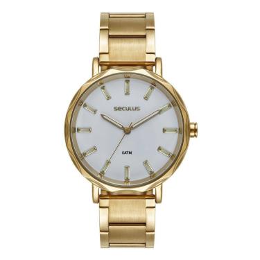 Imagem de Relógio Seculus Feminino Ref: 77319Lpsvds1 Fashion Dourado