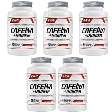 Imagem de Kit 5 Cafeína + Taurina 200mg 5x60 cápsulas FNB Sports Nutrition-Unissex