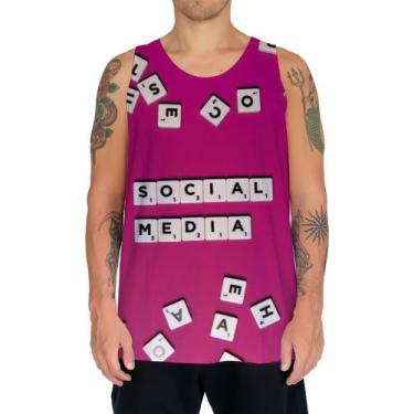 Imagem de Camiseta Regata Social Media Cubos Letras Profissão 1 - Kasubeck Store