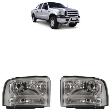 Imagem de Farol Dianteiro F250 F350 F4000 2007 A 2010 Máscara Cromada - Automoti