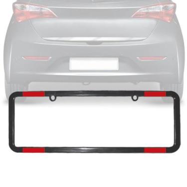 Imagem de Par Moldura de Placa Preta Refletor Padrão Universal - Shekparts