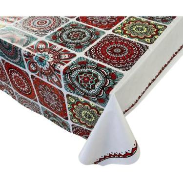 Imagem de Toalha De Mesa Térmica Cozinha Mandala Impermeável Grossa Geométrico R