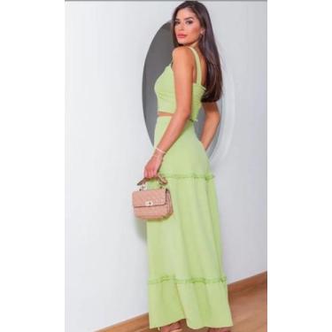 Imagem de Conjunto saia midi cropedi - Florrie