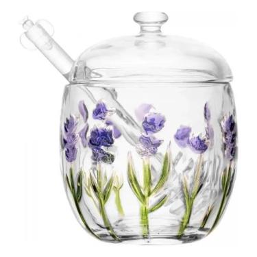 Imagem de Meleira C/ Pegador Lavanda Hand Painting 11cm Cristal - Lyor - Rojemac