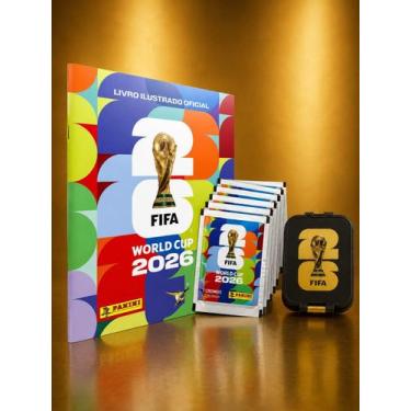 Imagem de KIT SUPER PREMIUM Álbum Copa do Mundo 2026 PANINI OFICIAL BROCHURA COM