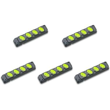 Imagem de Kit C/5 - Tomada Barra Fiolux Quadrupla 20A 2 Polos+T.