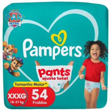 Imagem de Fralda Pampers Pants Ajuste Total Tamanho XXXG 54 Unidades Descartávei