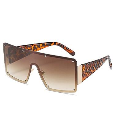 Imagem de Oversized Square Sunglasses Women Fashion Metal Frame Vintage Sun Glasses Men Shades Retro Gradient Visor Zonnebril Dames,C3,China